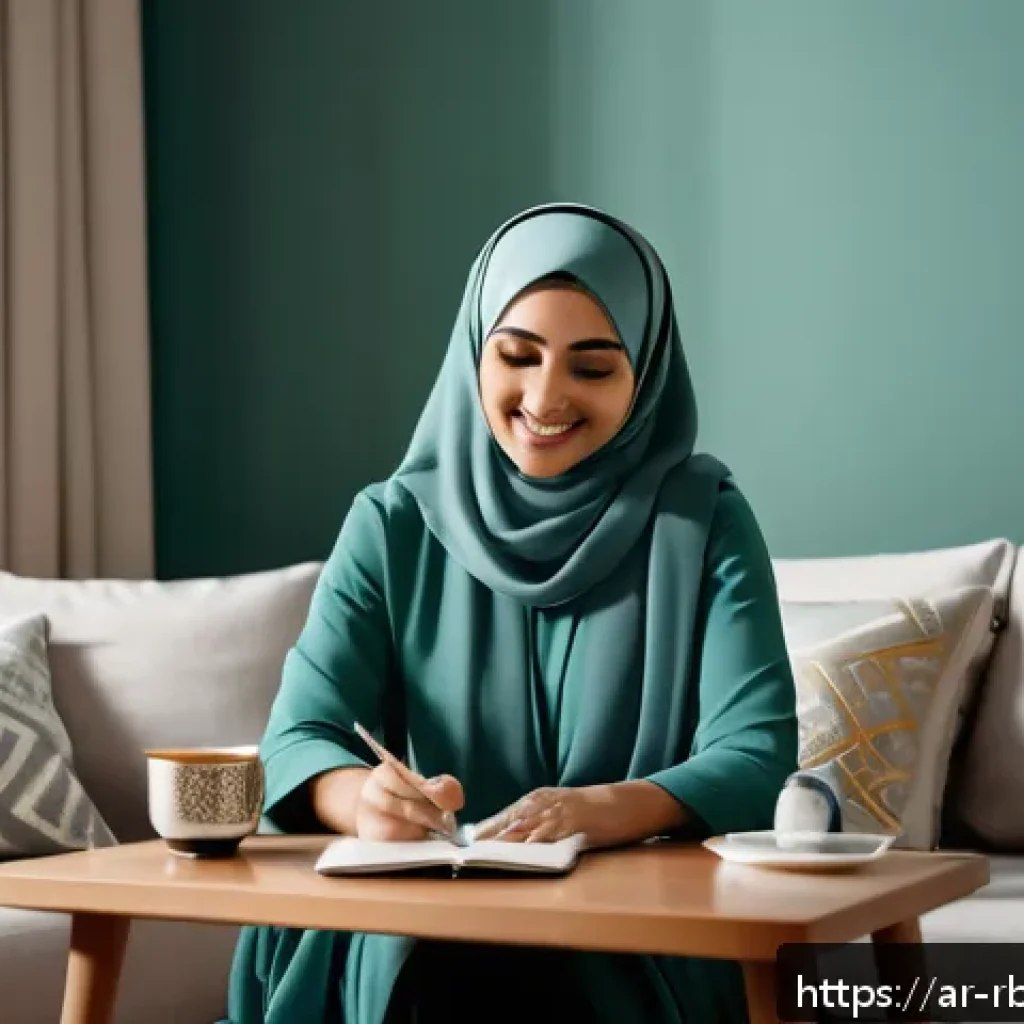 로봇 심리상담의 인공지능 모델 비교 - A warm, inviting digital therapy session scene set in a modern Arab home environment, featuring a mi...
