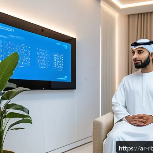 Home 33 로봇 심리상담과 인간 상담사의 협력 모델 - A modern therapy room designed for Arabic-speaking clients, featuring a friendly humanoid AI robot a...